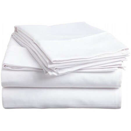 Superior  400 Thread Count Egyptian Cotton Olympic Queen Sheet Set Solid  White 400OQSH SLWH